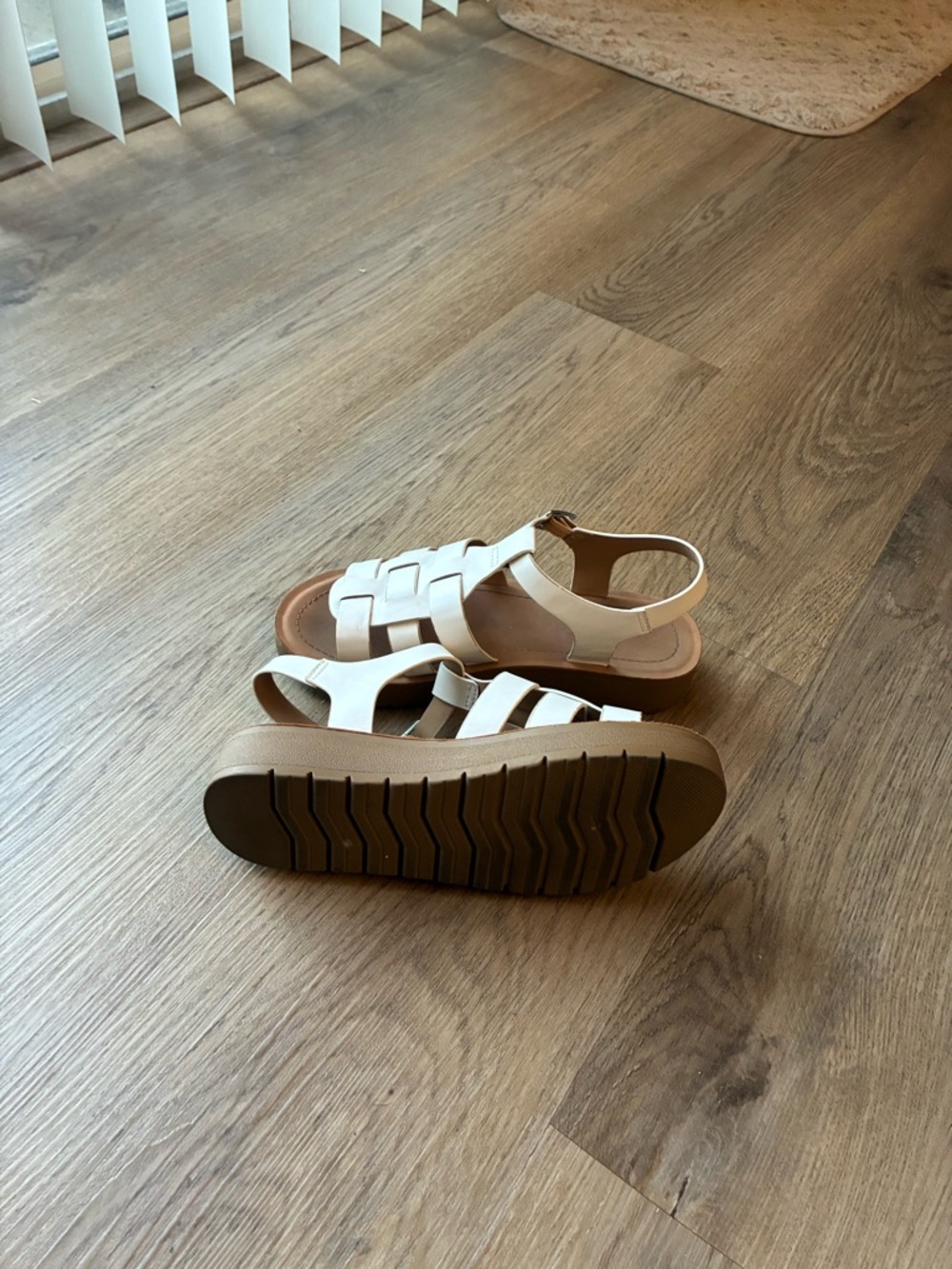 Kids White Strappy Sandals - Comfortable Summer Footwear